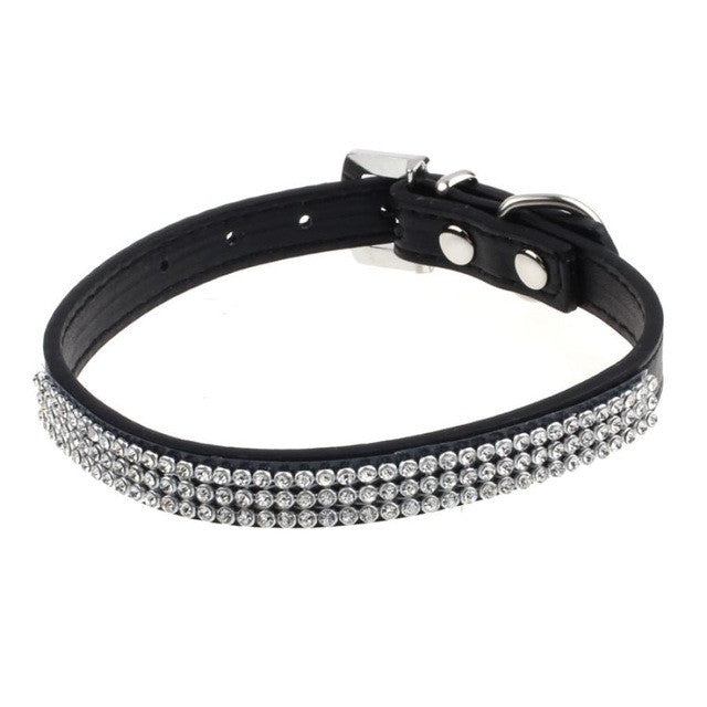 Super Deal Pet Dog  Exquisite Diamond Adjustable Rhinestone Buckle Dog Puppy Pet Collars XT