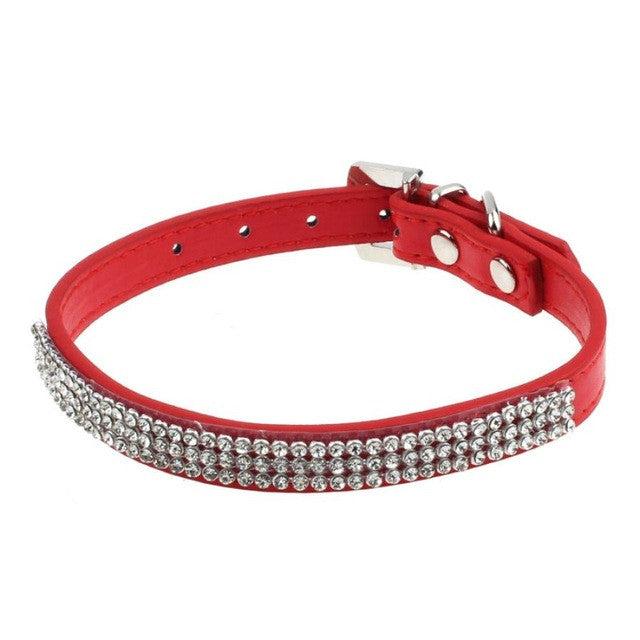Super Deal Pet Dog  Exquisite Diamond Adjustable Rhinestone Buckle Dog Puppy Pet Collars XT