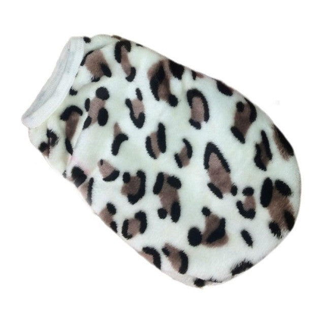 dog clothes for small dogs fleece Winter warm dog coat Clothes Leopard Pet Vest Clothing clothes dog shirt costume vetements