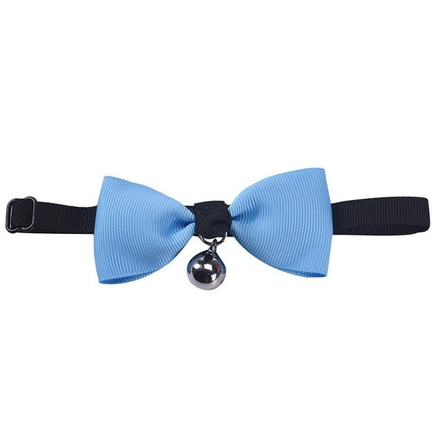 2016 Dog Collars Adjustable Dog Cat Pet Bow Tie With Bell Puppy Kitten Necktie Collar