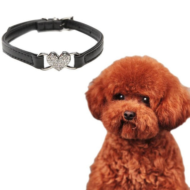 2016 Hot Selling Pet Dog Products Diamond Pet Dog Cat Rhinestone Puppy Collar Crystal Leather Bling