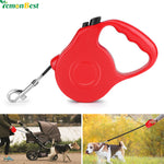 3M 5M  Durable Dog Leash Extending Puppy Walking Leads 5 Colors Retractable Dog Collars Leads