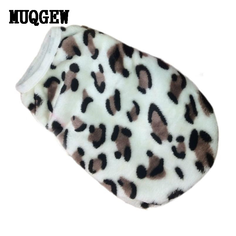 dog clothes for small dogs fleece Winter warm dog coat Clothes Leopard Pet Vest Clothing clothes dog shirt costume vetements