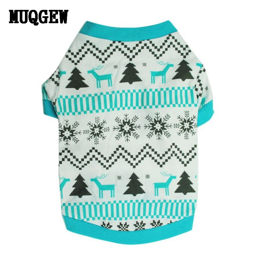 Christmas Pet Dog Clothes Printed Snow Dog Outer wears winter Dog Clothes Sweatshirts products for dogs roupas para cachorro